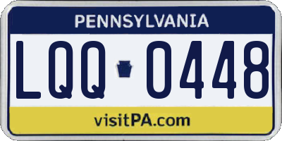 PA license plate LQQ0448