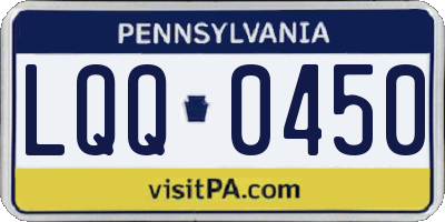 PA license plate LQQ0450