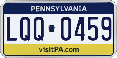PA license plate LQQ0459