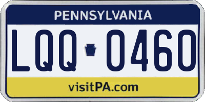 PA license plate LQQ0460