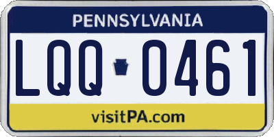 PA license plate LQQ0461