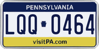 PA license plate LQQ0464