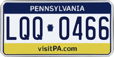 PA license plate LQQ0466
