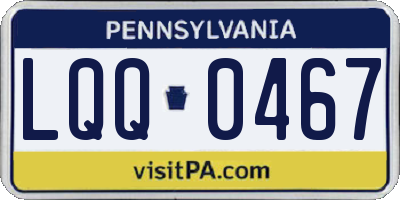 PA license plate LQQ0467