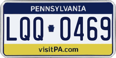 PA license plate LQQ0469