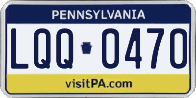 PA license plate LQQ0470