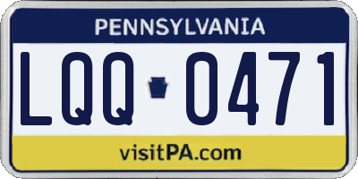 PA license plate LQQ0471