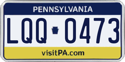 PA license plate LQQ0473