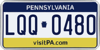 PA license plate LQQ0480