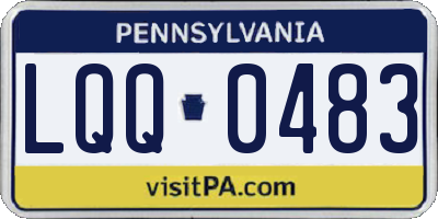 PA license plate LQQ0483