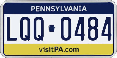 PA license plate LQQ0484