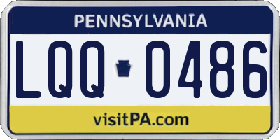 PA license plate LQQ0486