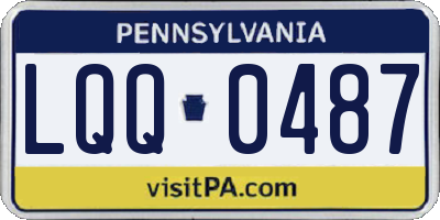 PA license plate LQQ0487
