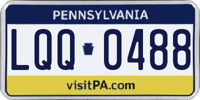 PA license plate LQQ0488