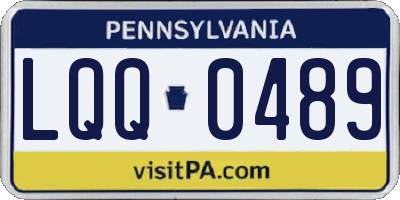 PA license plate LQQ0489