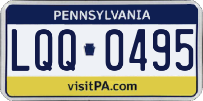 PA license plate LQQ0495