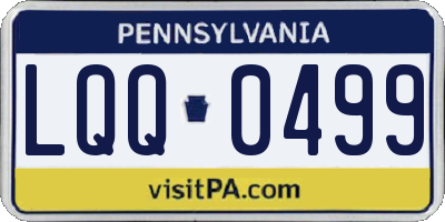 PA license plate LQQ0499