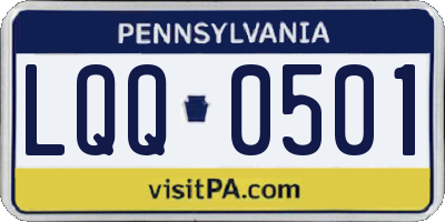 PA license plate LQQ0501