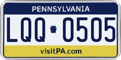 PA license plate LQQ0505