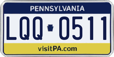 PA license plate LQQ0511