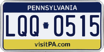 PA license plate LQQ0515