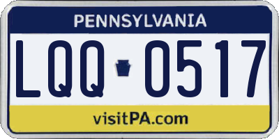 PA license plate LQQ0517