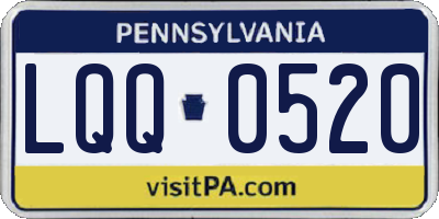 PA license plate LQQ0520