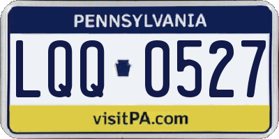 PA license plate LQQ0527