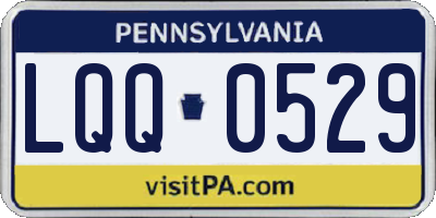 PA license plate LQQ0529