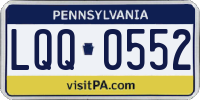 PA license plate LQQ0552
