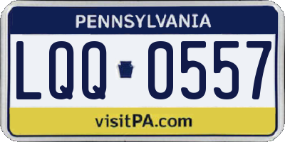 PA license plate LQQ0557