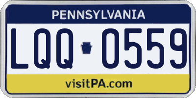 PA license plate LQQ0559