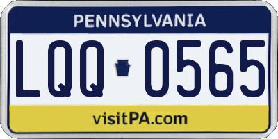 PA license plate LQQ0565