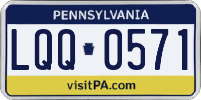 PA license plate LQQ0571
