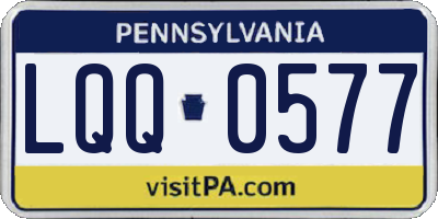 PA license plate LQQ0577