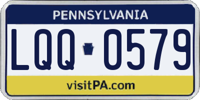 PA license plate LQQ0579