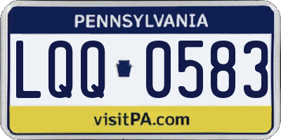 PA license plate LQQ0583