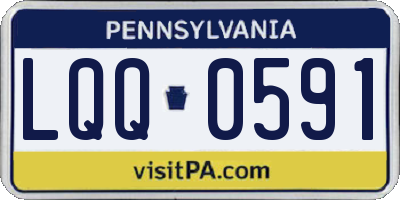 PA license plate LQQ0591
