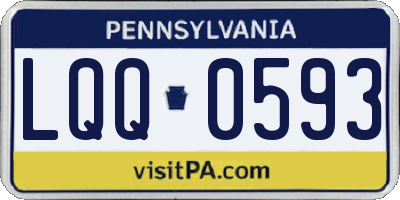 PA license plate LQQ0593