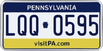 PA license plate LQQ0595