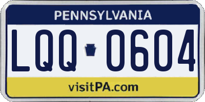 PA license plate LQQ0604