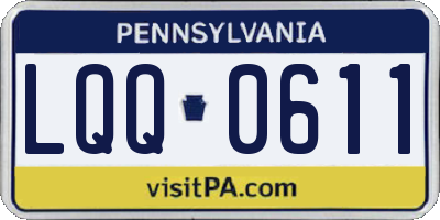 PA license plate LQQ0611