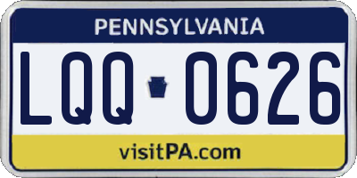 PA license plate LQQ0626