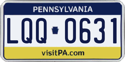 PA license plate LQQ0631