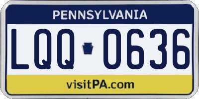 PA license plate LQQ0636