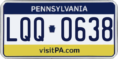 PA license plate LQQ0638