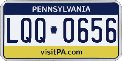 PA license plate LQQ0656