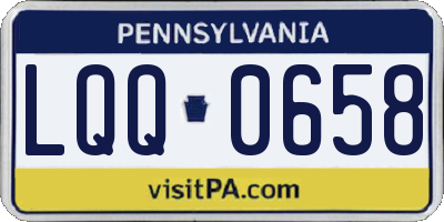 PA license plate LQQ0658