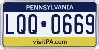 PA license plate LQQ0669