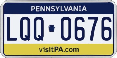 PA license plate LQQ0676